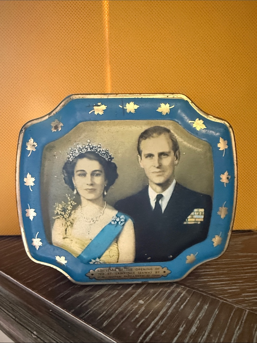 Blue Decorative Royal Portrait Tin - Home Accent